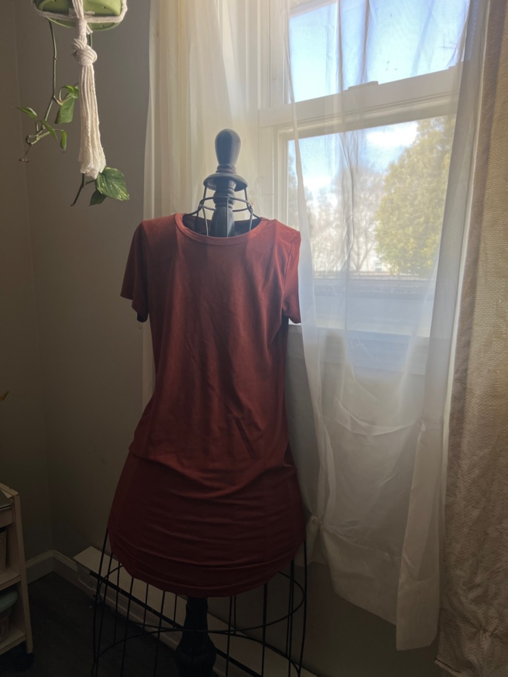 rue21 Burnt Orange Crewneck Tee Dress